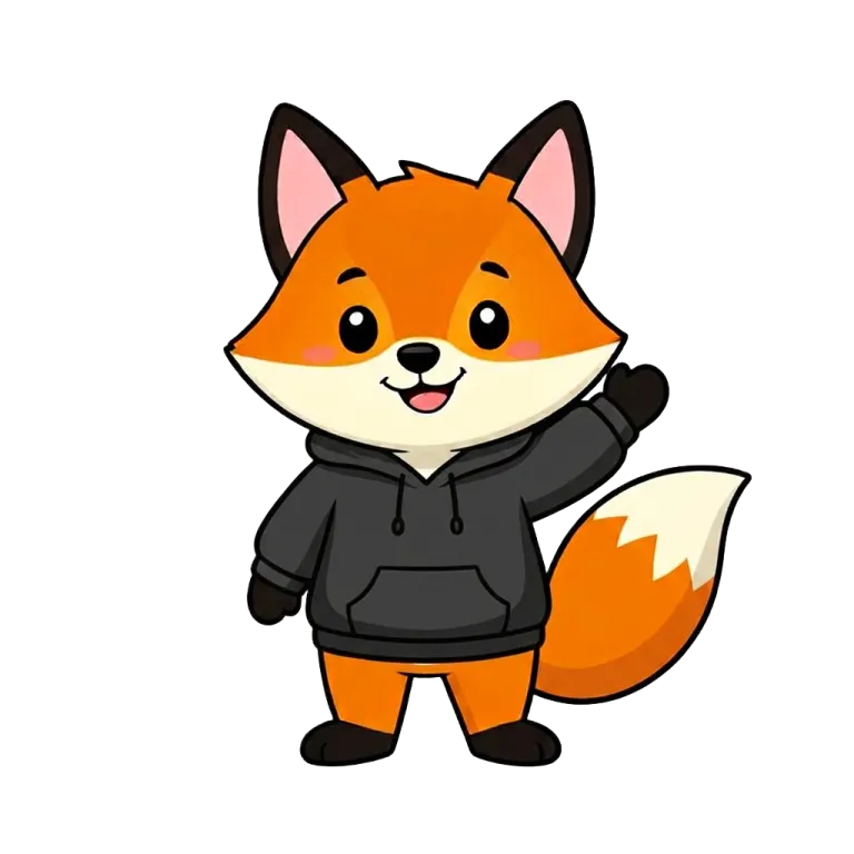 A playful fox poker tutor welcoming new players